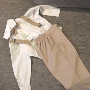 Boy’s 3T white and khaki formal wear